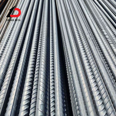 Rebarras de rodillos de hierro laminados a caliente HRB400 HRB500 Rebarras de acero B500 B500b Barra deformada Diámetro personalizado 6mm-50mm A500 Refuerzo de acero Refuerzo de barras