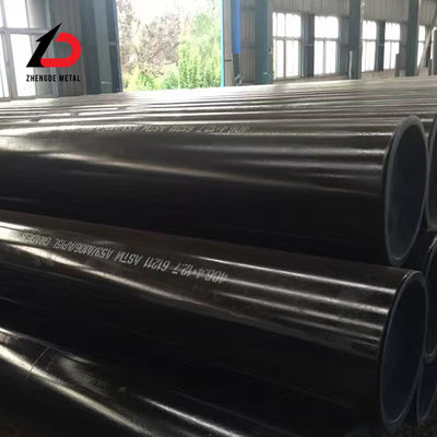 API 5L X42 X52 X56 X6 Sch ASTM A106 A36 A53 DN350 DN400 Tubos de acero al carbono negro suave y giros de tubería de petróleo CS ERW