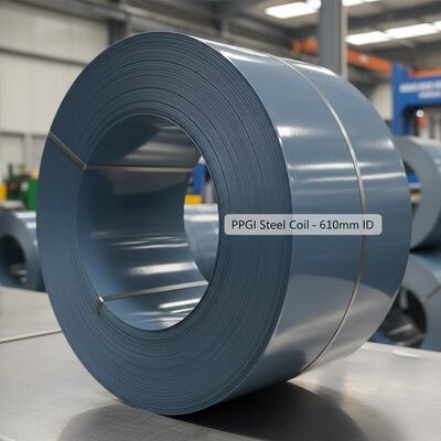 Bobina de acero PPGI de 610 mm de diámetro interior ofrece fácil conformado y protección superior contra la corrosión