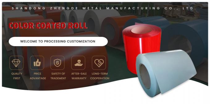 Rollada en caliente 0,5*1250mm 3019 Ral 5030 Ral 9002 Ral 3020 PPGI Dx51d 20/5um 0,47mm Espeso de color revestido / prepintado de acero galvanizado bobina 0