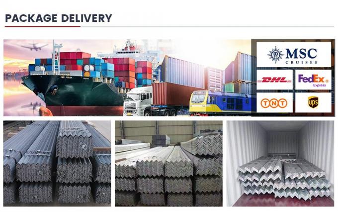 Barras de ángulo de acero al carbono laminadas en caliente ASTM A36 A53 Q235 Q345 longitud personalizada 9
