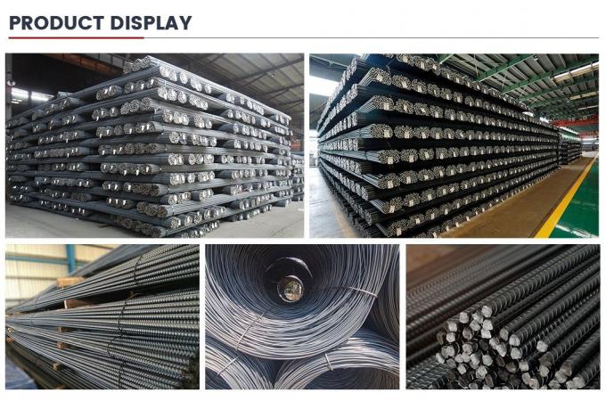Barras de acero reforzado laminadas en caliente HRB400 HRB500 barras de hierro deformadas de 20 mm 7